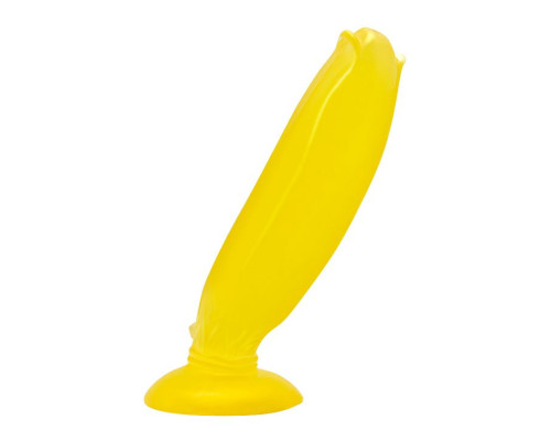 Желтый стимулятор в форме банана - 17 см.