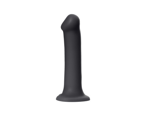 Черный фаллос на присоске Silicone Bendable Dildo XL - 20 см.