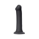 Черный фаллос на присоске Silicone Bendable Dildo XL - 20 см.