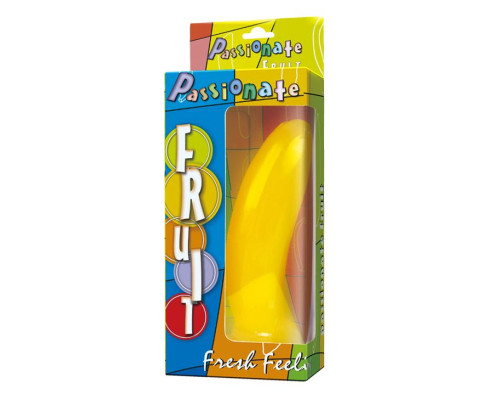 Желтый стимулятор в форме банана - 17 см.