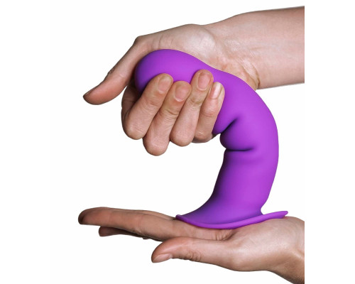 Фиолетовый фаллоимитатор двойной плотности Hitsens 3 - 17,7 см.