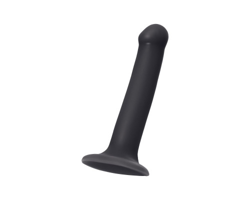 Черный фаллос на присоске Silicone Bendable Dildo M - 18 см.
