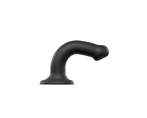 Черный фаллос на присоске Silicone Bendable Dildo M - 18 см.