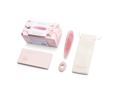 Массажер Le Wand Crystal Wand из розового кварца