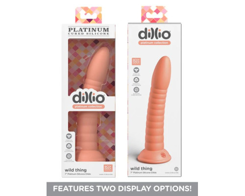 Телесный фаллоимитатор на присоске Wild Thing - 19,7 см.