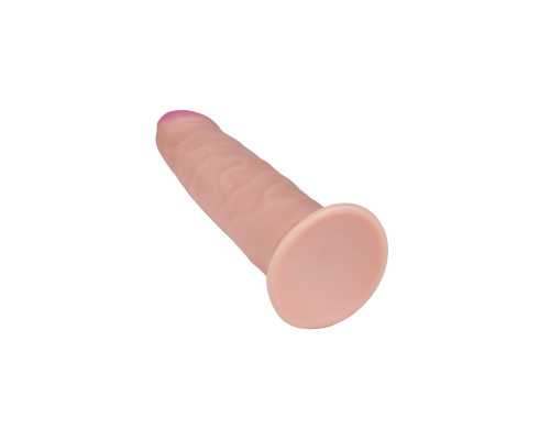 Фаллоимитатор на присоске из неоскин - 18,5 см.