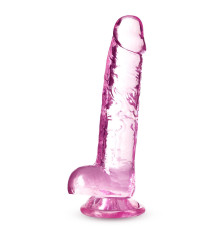 Розовый фаллоимитатор 7 Inch Crystalline Dildo - 17,7 см.