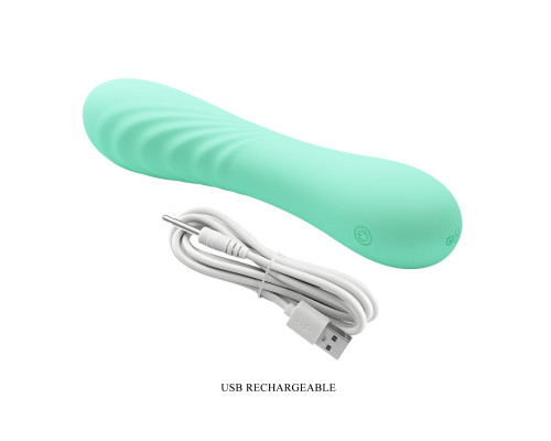 Зеленый вибростимулятор Alexisrose - 15 см.