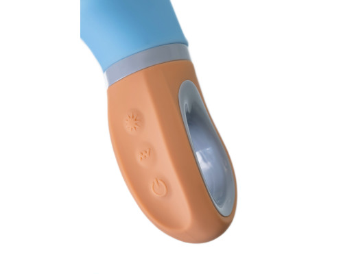 Голубой силиконовый вибратор Bluebell - 18,5 см.