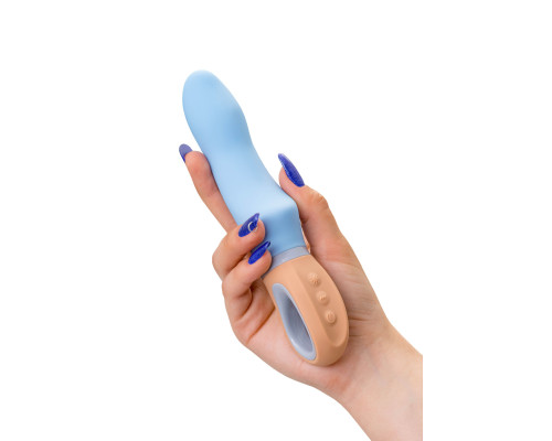 Голубой силиконовый вибратор Bluebell - 18,5 см.