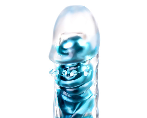 Классический вибратор TOYFA Trio Vibe голубого цвета - 18 см.