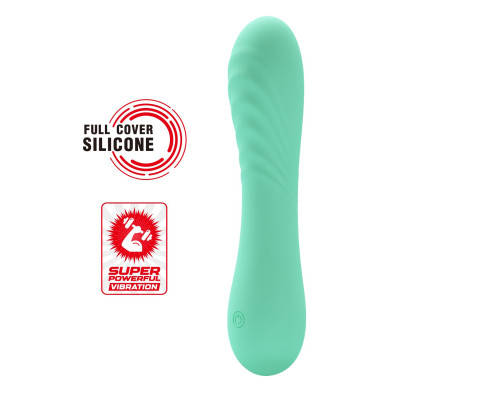 Зеленый вибростимулятор Alexisrose - 15 см.