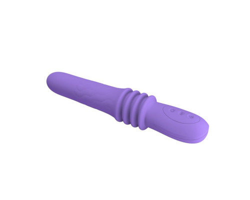 Фиолетовый вибратор Susie с возвратно-поступательными движениями - 25,2 см.