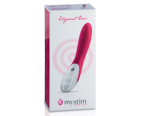 Ярко-розовый вибратор Mystim Elegant Eric - 27 см.