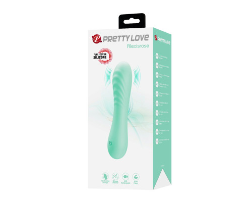 Зеленый вибростимулятор Alexisrose - 15 см.