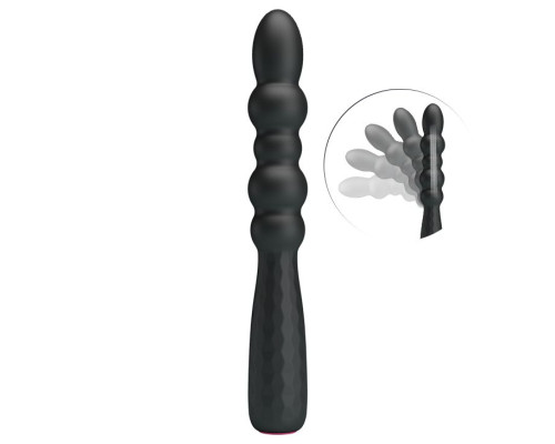 Черный гнущийся вибратор Monroe - 18,5 см.