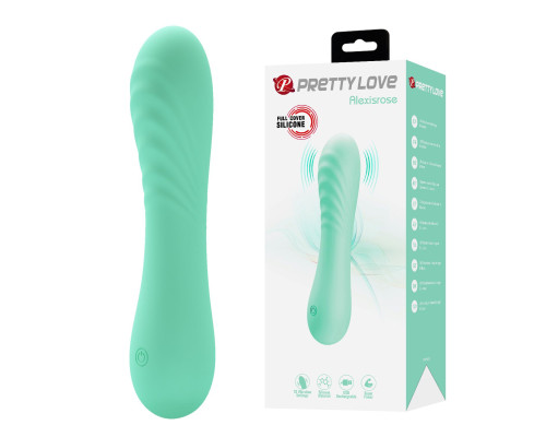 Зеленый вибростимулятор Alexisrose - 15 см.