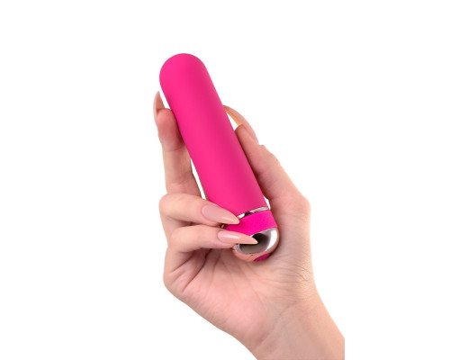 Розовый нереалистичный мини-вибратор Mastick Mini - 13 см.