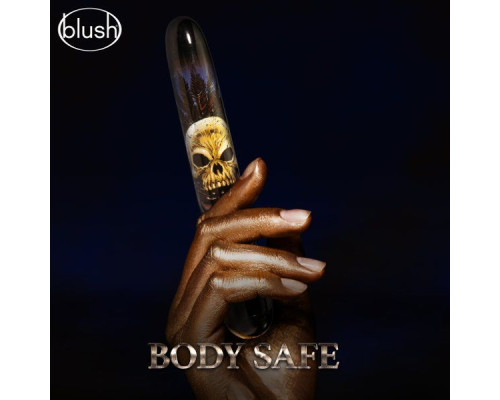 Синий классический вибратор Knight - 17,7 см.