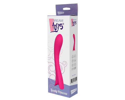 Розовый перезаряжаемый вибратор LOVELY PRINCESS - 15 см.
