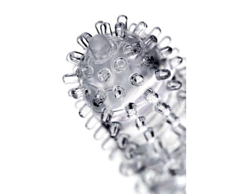 Прозрачная рельефная насадка на палец Arbo - 8 см.