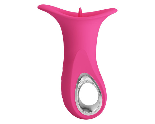 Розовый вибратор с язычком Clyde