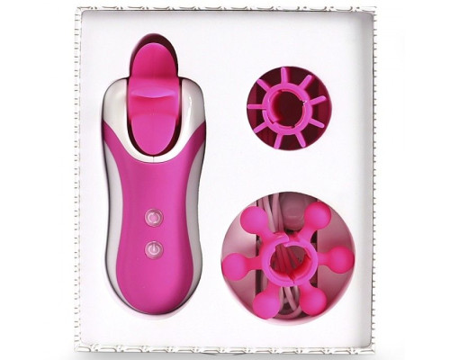 Розовый оросимулятор Clitella со сменными насадками для вращения