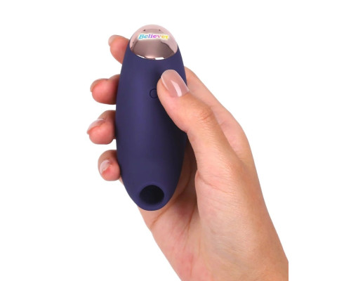 Темно-синий вакуум-волновой стимулятор Believer