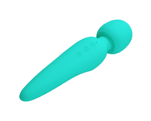 Бирюзовый wand-вибратор Meredith