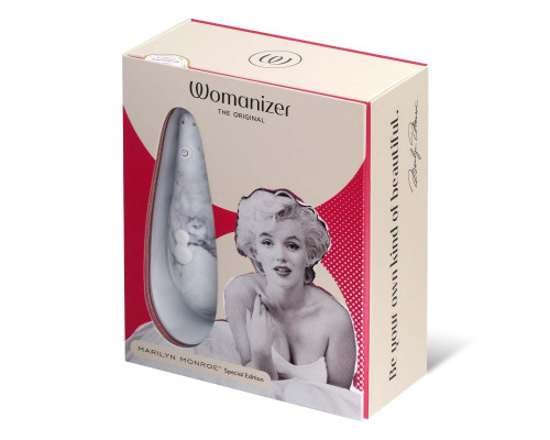Белый бесконтактный клиторальный стимулятор Womanizer Marilyn Monroe Special Edition