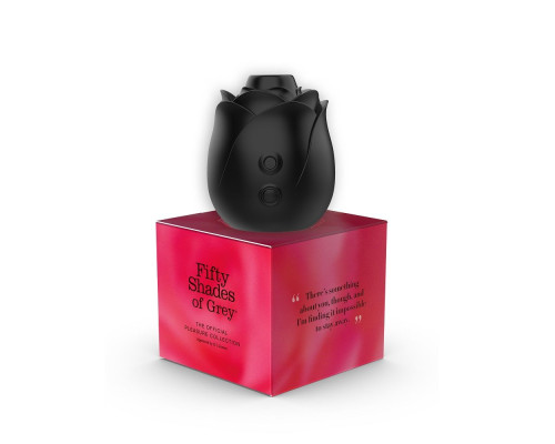 Черный клиторальный стимулятор Black Rose Silicone Clitoral Suction