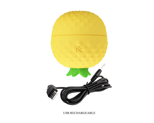 Желтый клиторальный стимулятор-ананас Pineapple Secret