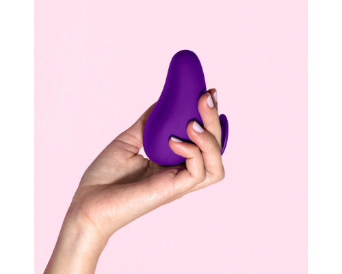 Фиолетовый клиторальный вибромассажер Palm Sense
