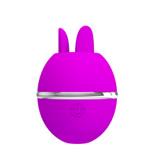 Лиловый двусторонний вибростимулятор клитора Gemini Ball