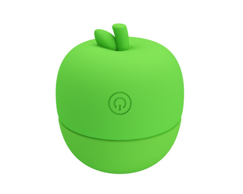 Зеленый клиторальный стимулятор в форме яблочка Apple Secret