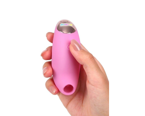 Розовый вакуум-волновой стимулятор Believer