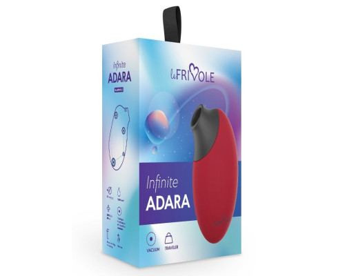 Бордовый вакуумный стимулятор клитора Adara