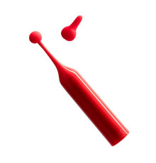 Красный клиторальный стимулятор Romp Pop