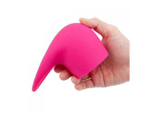 Розовая насадка на wand-вибратор для имитации орального секса Flick