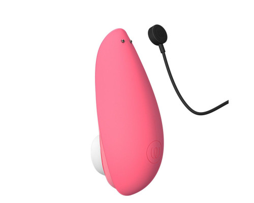Розовый бесконтактный клиторальный стимулятор Womanizer Liberty 2