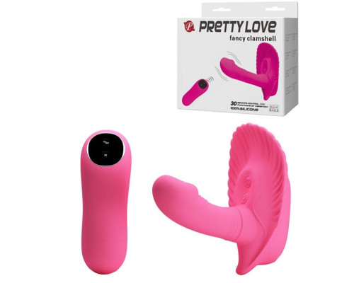 Клиторальный стимулятор с вагинальной пробкой Fancy Clamshell