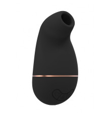 Черный клиторальный вакуум-волновой массажер Irresistible Kissable
