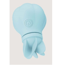 Голубой стимулятор клитора с 5 насадками Caress