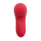 Красный вибратор в трусики Funtown Caleo с магнитным держателем-розой