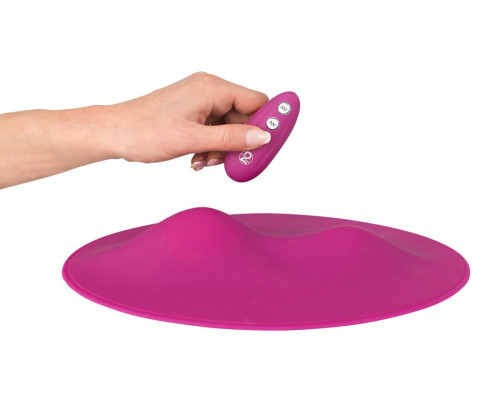 Ярко-розовый клиторальный стимулятор с пультом ДУ VibePad