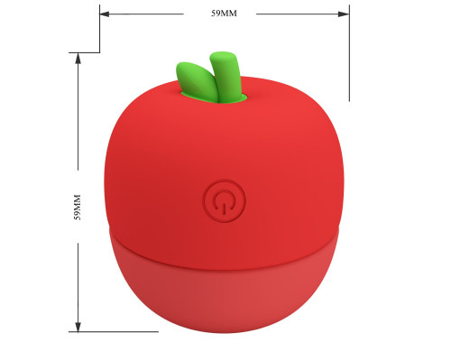 Красный клиторальный стимулятор в форме яблочка Apple Secret