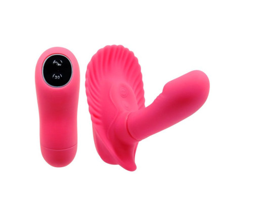 Клиторальный стимулятор с вагинальной пробкой Fancy Clamshell