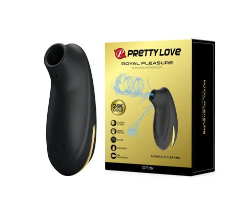 Черный вакуумный стимулятор клитора Royal Pleasure