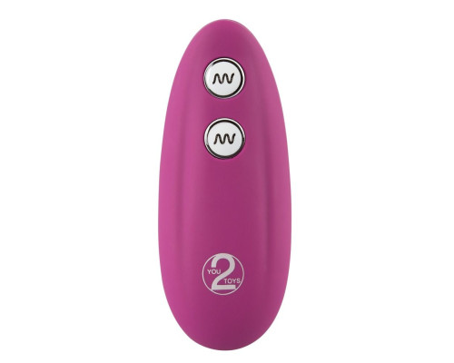 Ярко-розовый клиторальный стимулятор с пультом ДУ VibePad