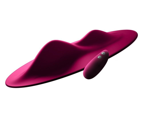 Ярко-розовый клиторальный стимулятор с пультом ДУ VibePad